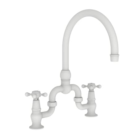Newport Brass Kitchen Bridge Faucet in Matte White 9464-52